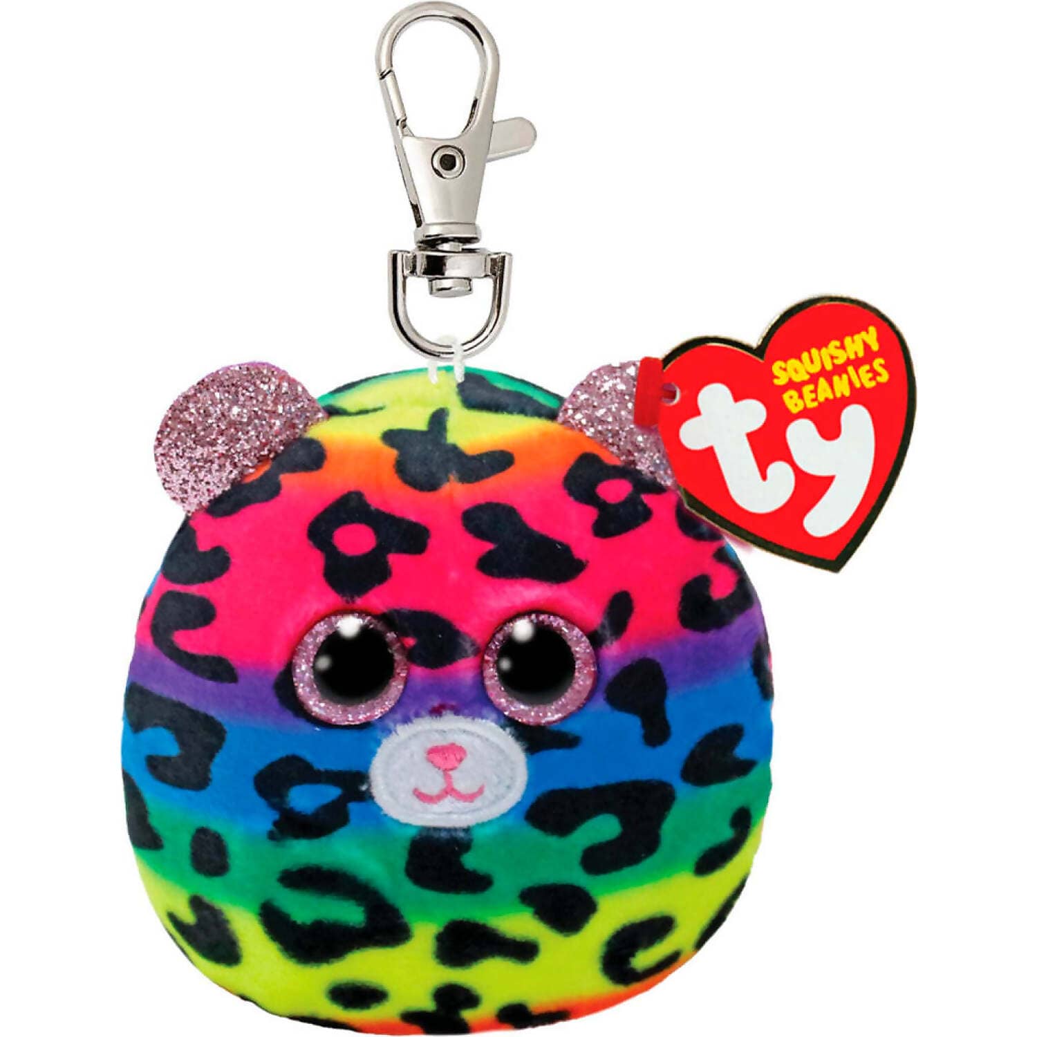 Ty - Squishy Beanies Clip - Dotty Multicolored Leopard
