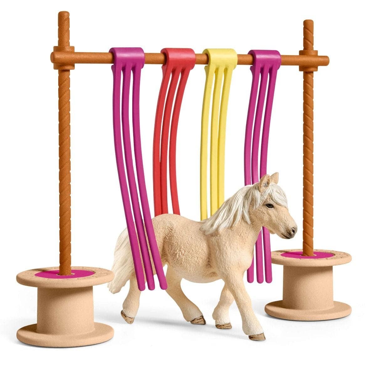 Schleich - Pony Curtain Obstacle Farm World Animal Figurine Animal Playset