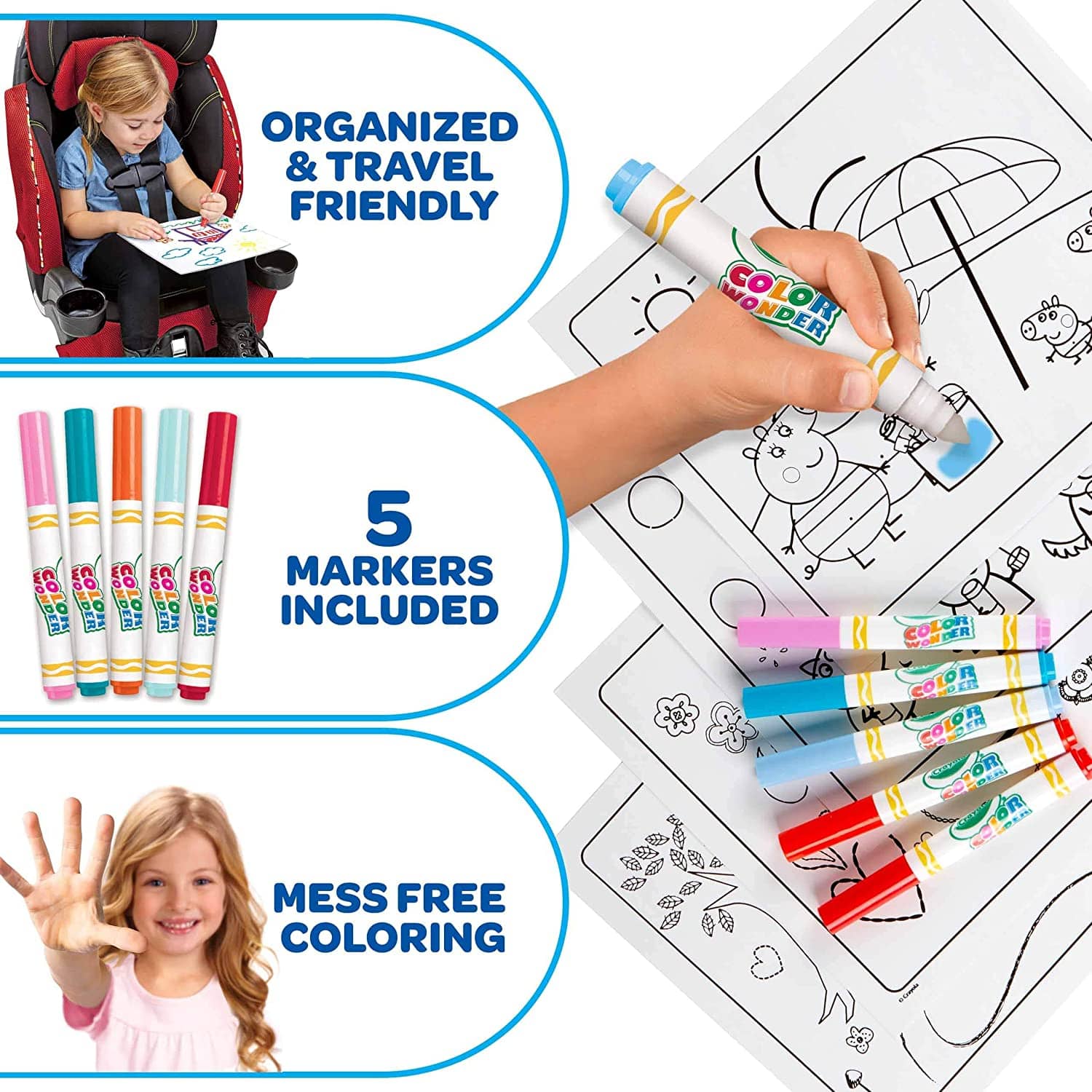 Crayola - Peppa Pig Colour Wonder Set - Colouring Pages & Markers