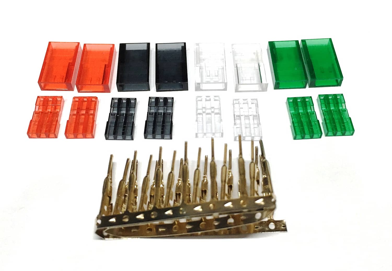 TY1 - FUTABA FEMALE CONNECTOR KIT 8 PLUGS 2 EACH COLOR TY40751