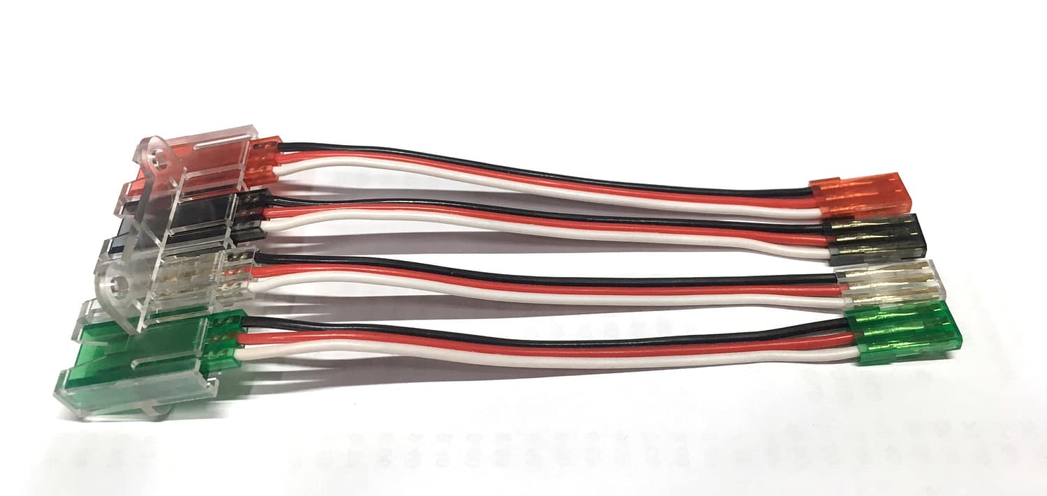 TY1 - EXTENSION LEAD 4X 100MM + HOLDER 1 EACH COLOR TY40701