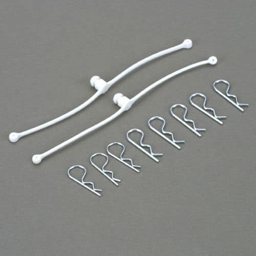 DUBRO - BODY KLIP RETAINERS WHITE 2PCE 2246
