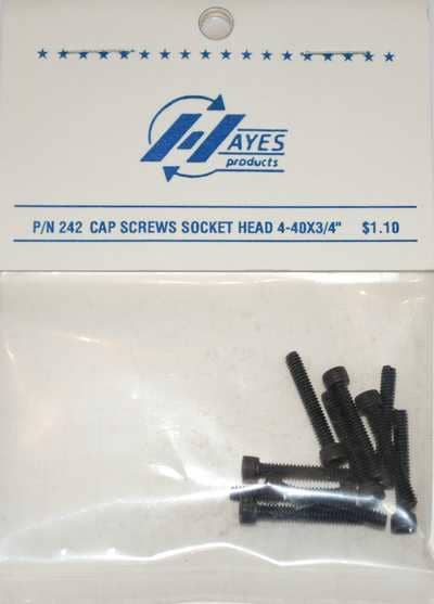 HAYES CAP SCREW SOCKET 4-40 X10