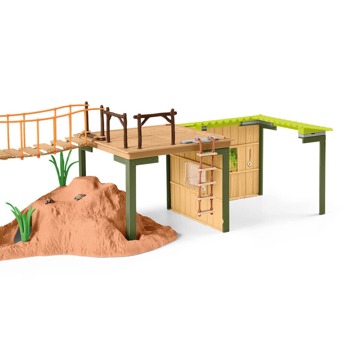 Schleich - National Geographic Kids - Ranger Adventure Station Playset - Wild Life Figurine
