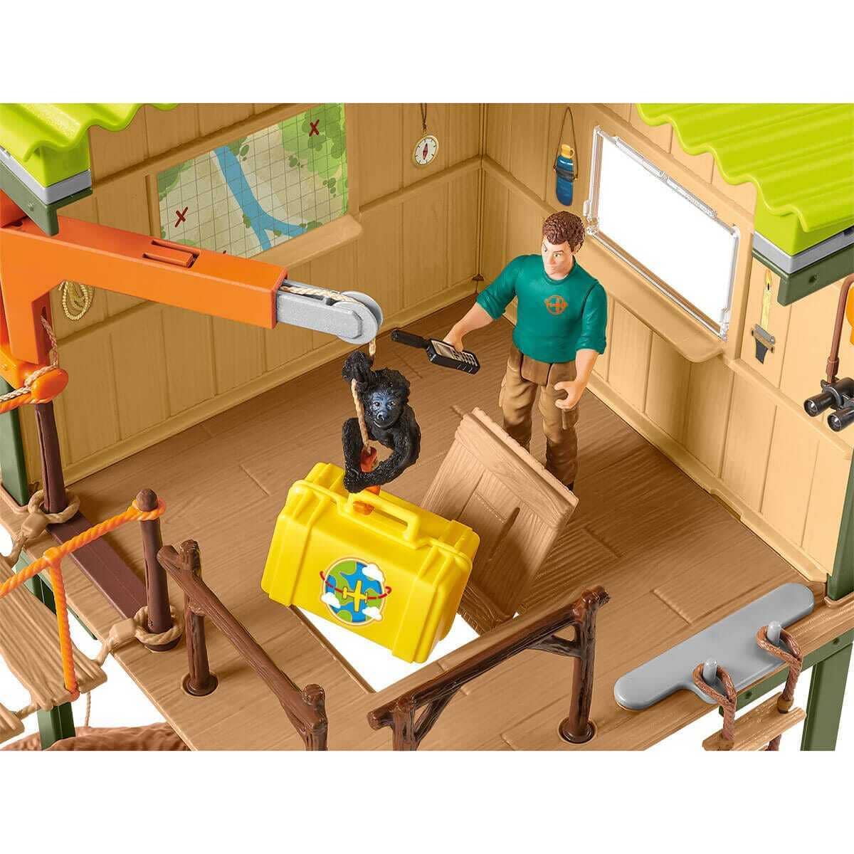 Schleich - National Geographic Kids - Ranger Adventure Station Playset - Wild Life Figurine