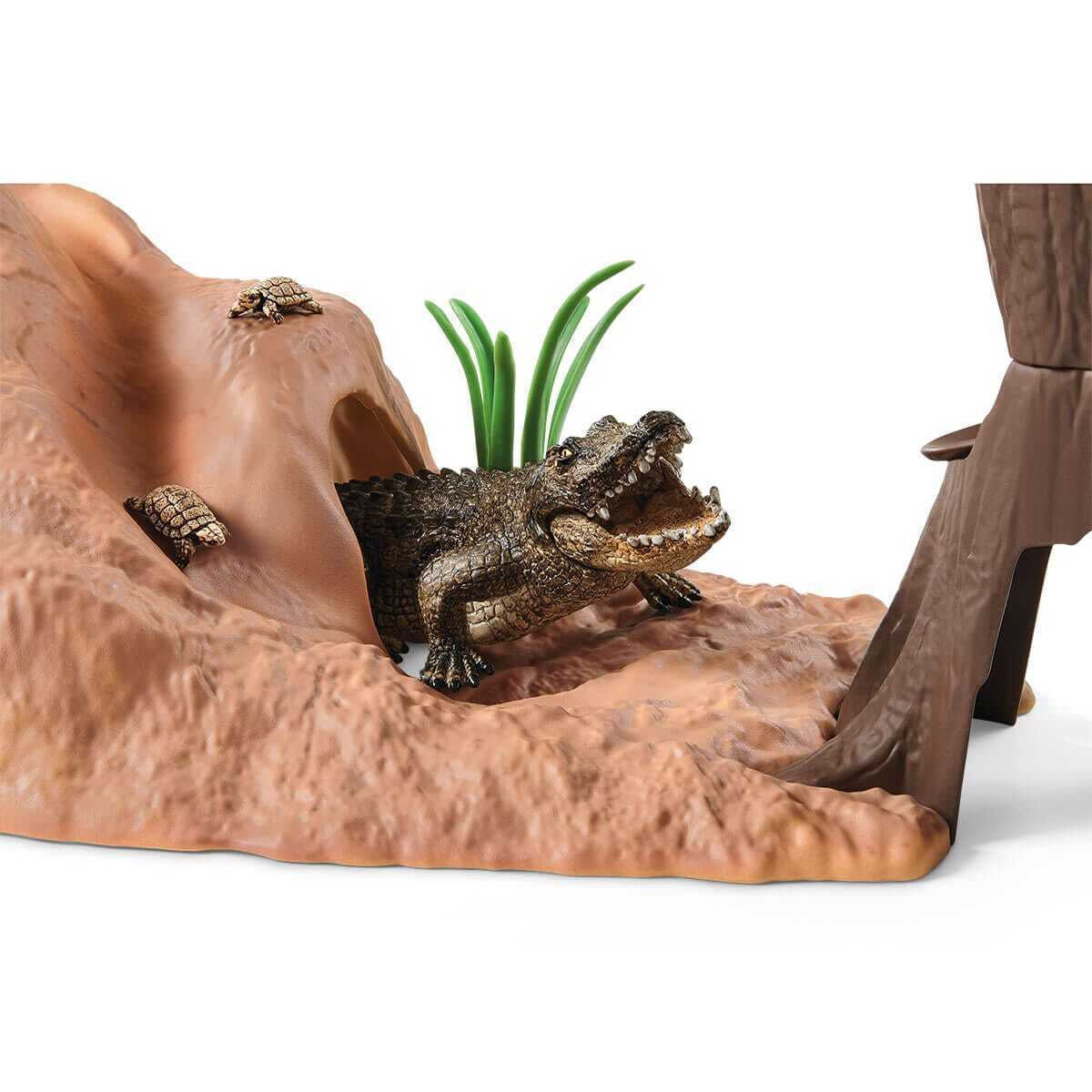 Schleich - National Geographic Kids - Ranger Adventure Station Playset - Wild Life Figurine