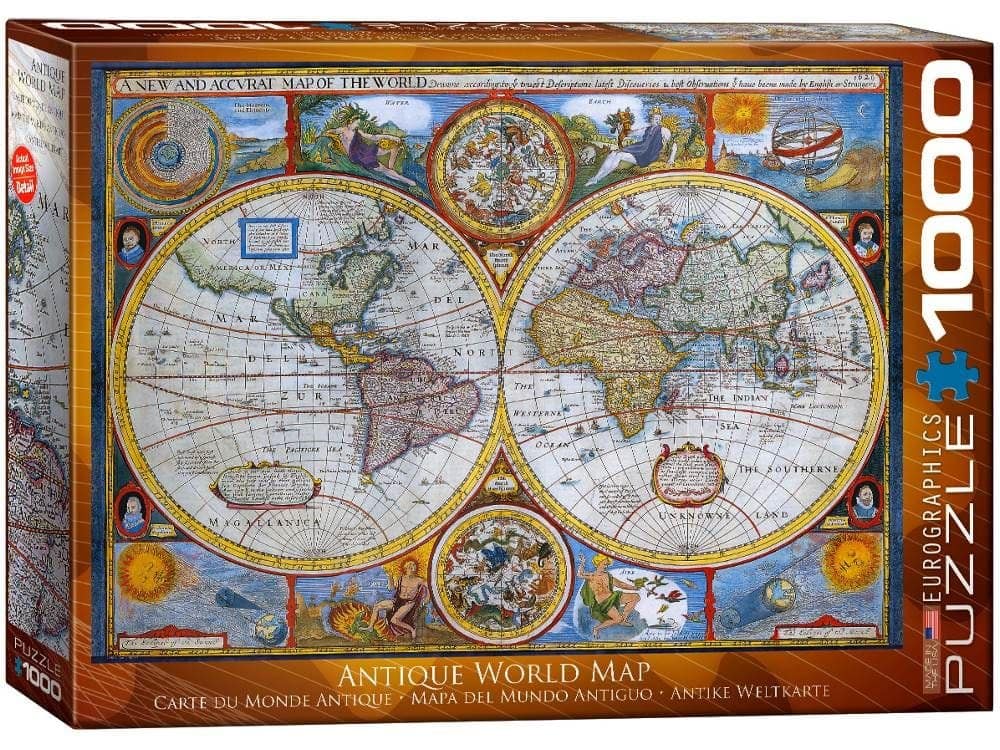 EuroGraphics - Antique World Map 1000 Piece Jigsaw Puzzle