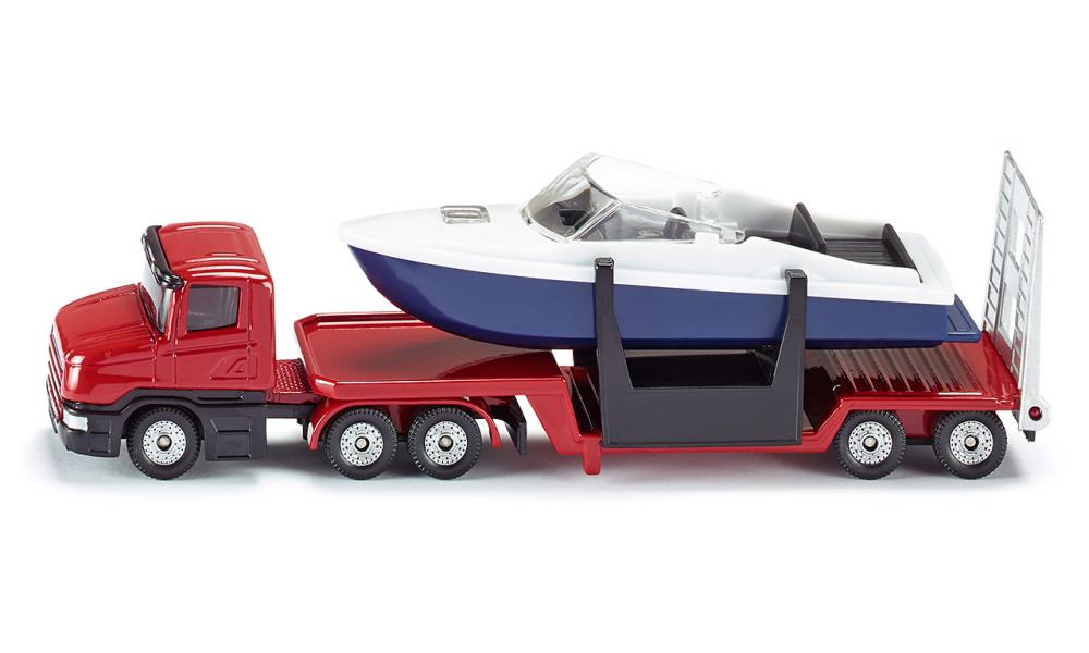 Siku - Low Loader With Boat Transport Load-up