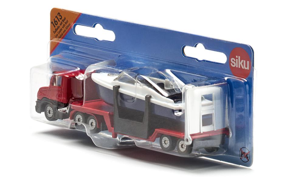 Siku - Low Loader With Boat Transport Load-up