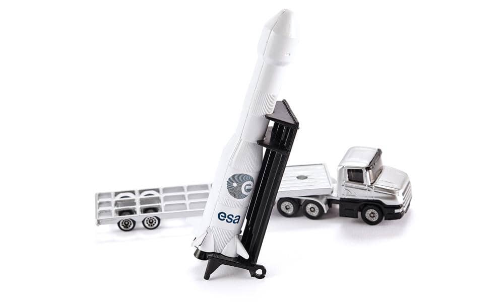 Siku - Low Loader With Rocket Transport Load-up
