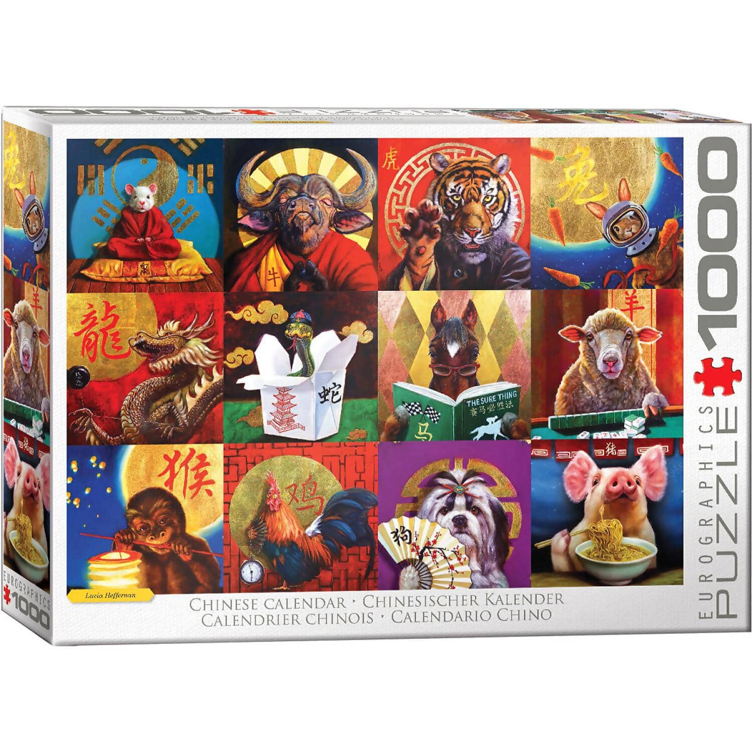 EuroGraphics - Chinese Calendar Funny Animals - Jigsaw Puzzle 1000 Pieces