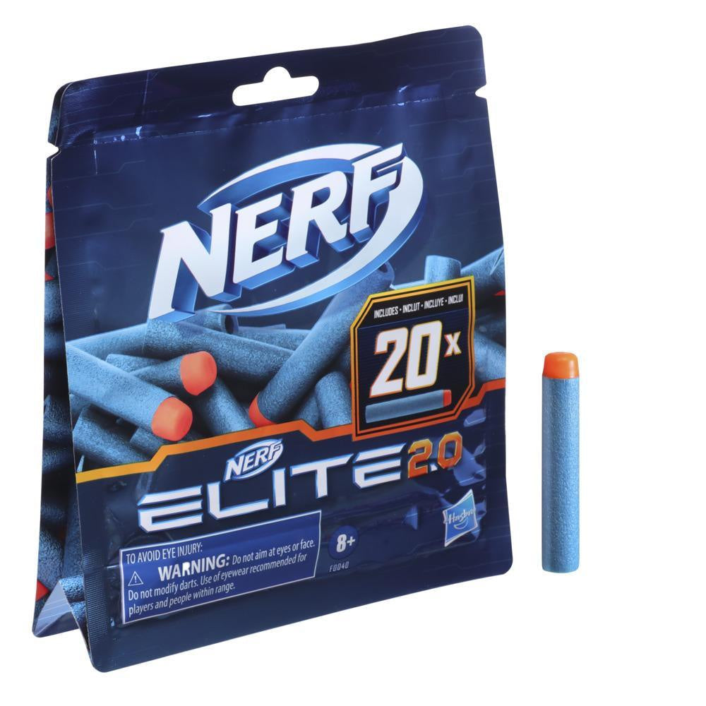 Nerf - Elite 2.0 20-dart Refill Pack -- Includes 20 Official Nerf Elite 2.0 Darts Compatible With All Nerf Elite Blasters