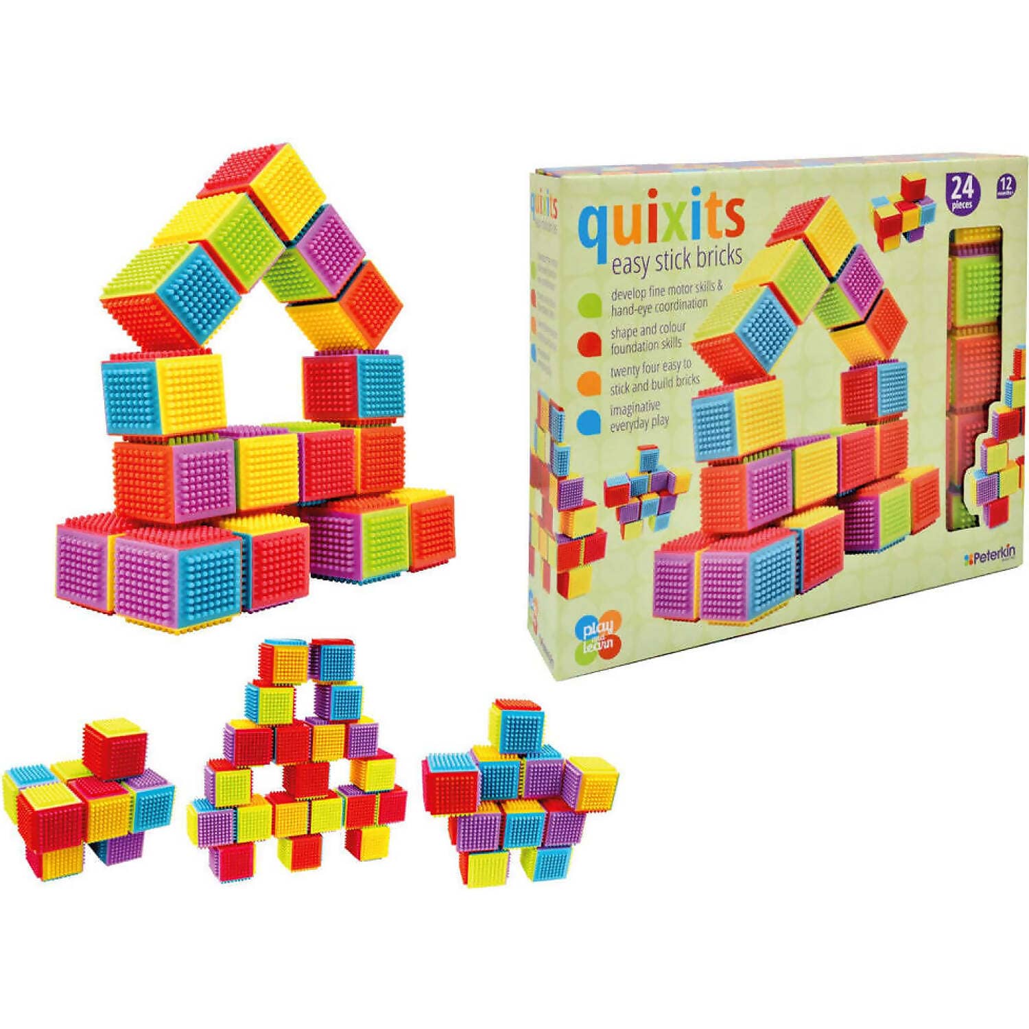Peterkin - Quixits Play And Learn Easy Stick Bricks
