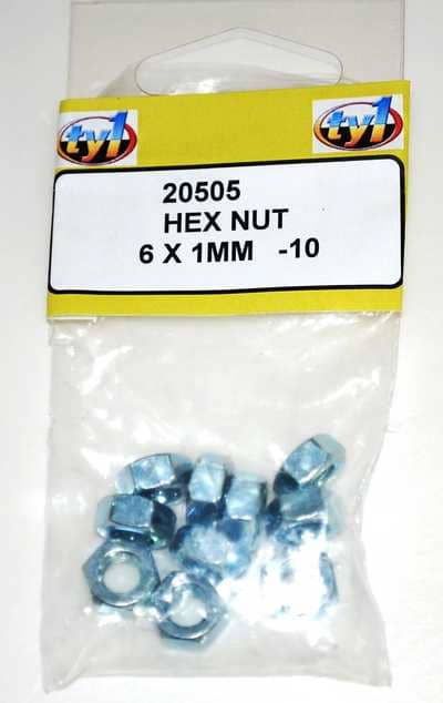 TY1 - HEX NUT 6 X 1MM - 10