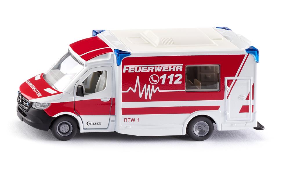 Siku - Mercedes-benz Sprinter Miesen Type C Ambulance Fire Rescue