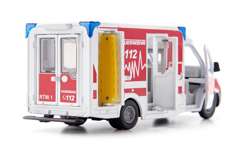 Siku - Mercedes-benz Sprinter Miesen Type C Ambulance Fire Rescue
