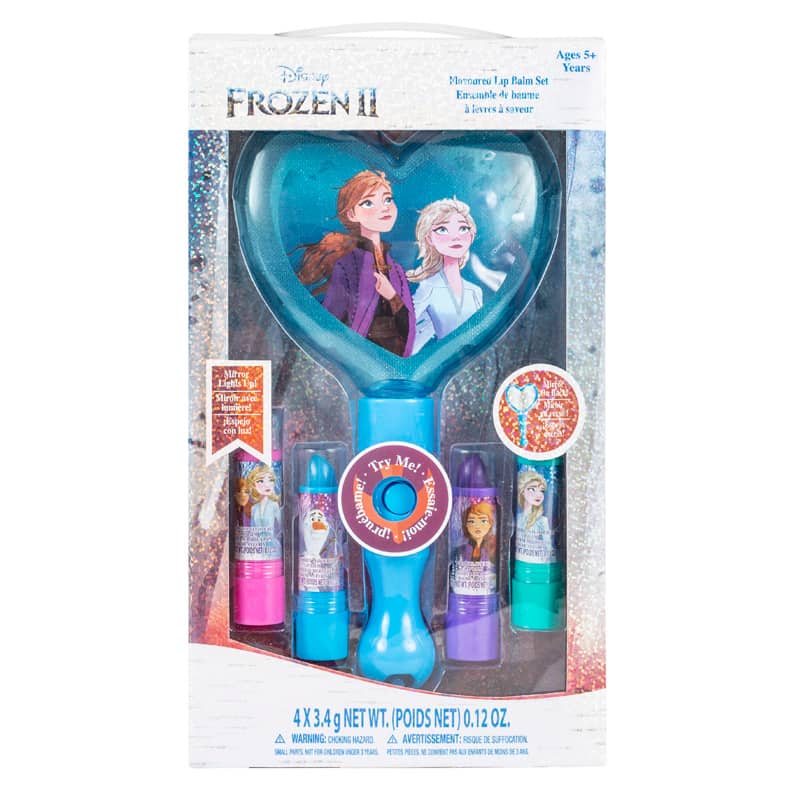 Disney Frozen 2 - Lip Balm Set 4 Pack  With Mirror