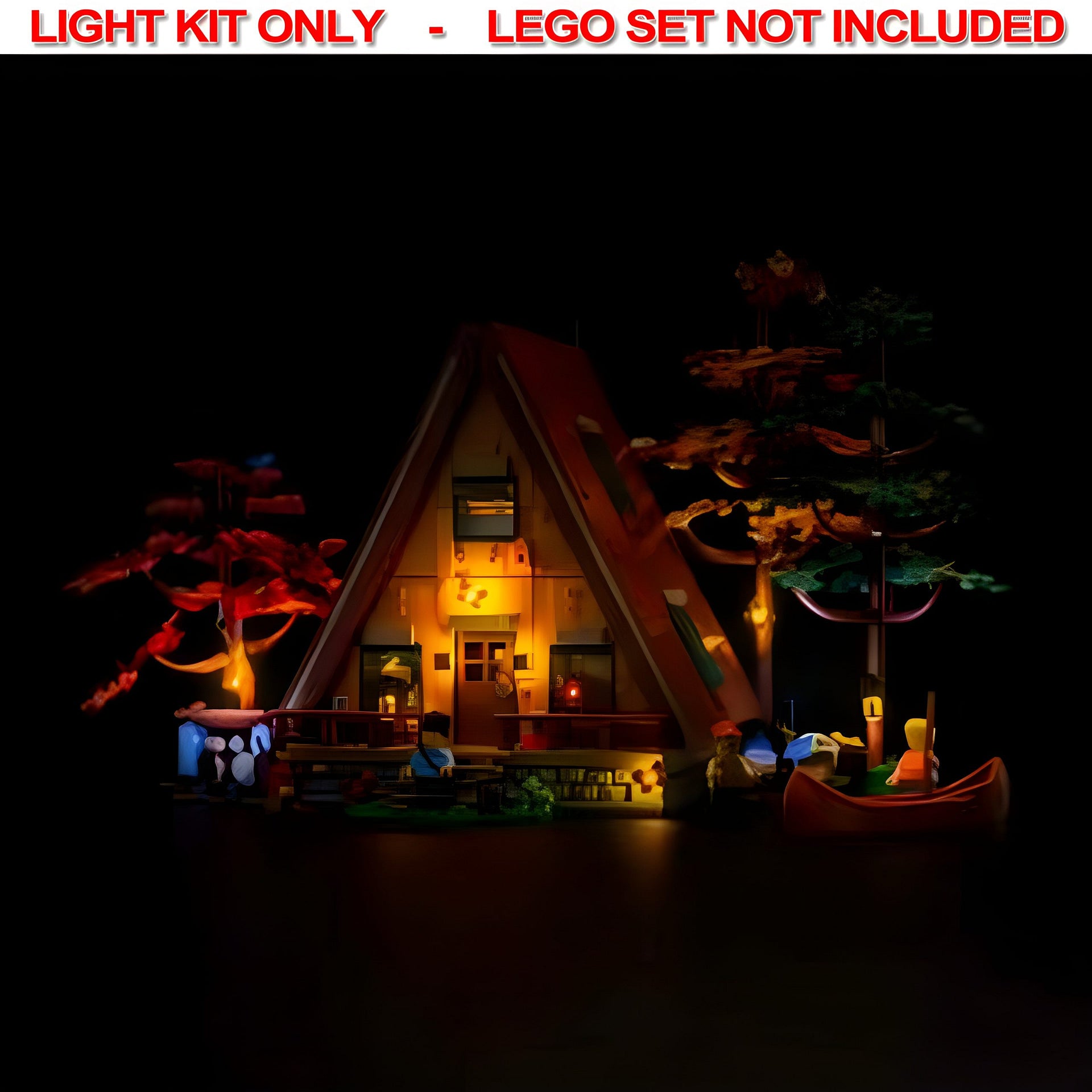 Light My Bricks - Light Kit For LEGO® A-Frame Cabin 21338