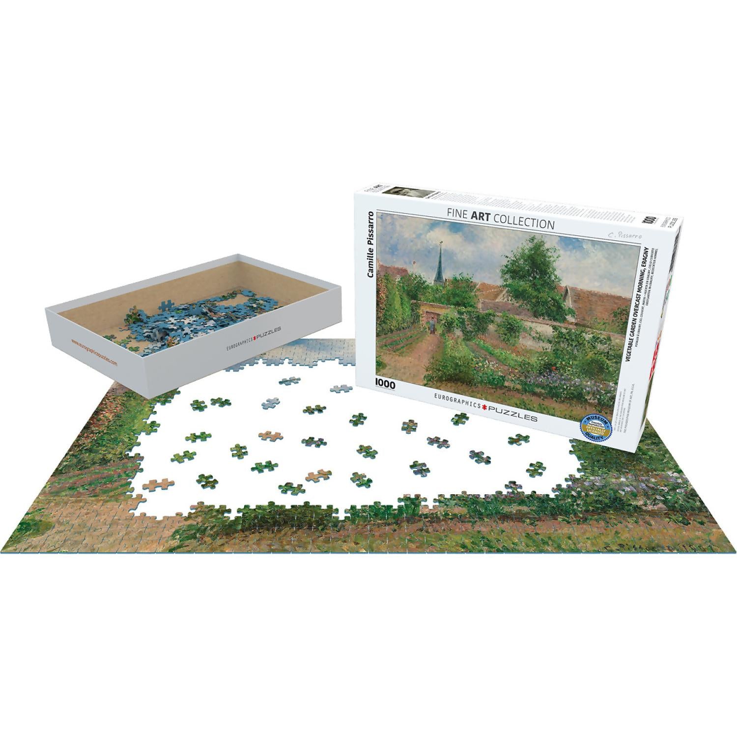 EuroGraphics - Vegetable Garden Overcast Morning Eragny By Camille Pissarro - Jigsaw Puzzle 1000 Pieces
