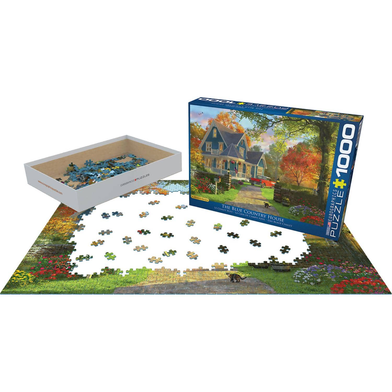 EuroGraphics - The Blue Country House By Dominic Davison - Jigsaw Puzzle 1000 Pieces