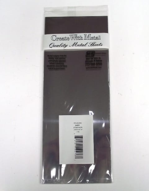 K&S METAL #276 .018 4X1' STAINLESS STEEL SHEET 1PC