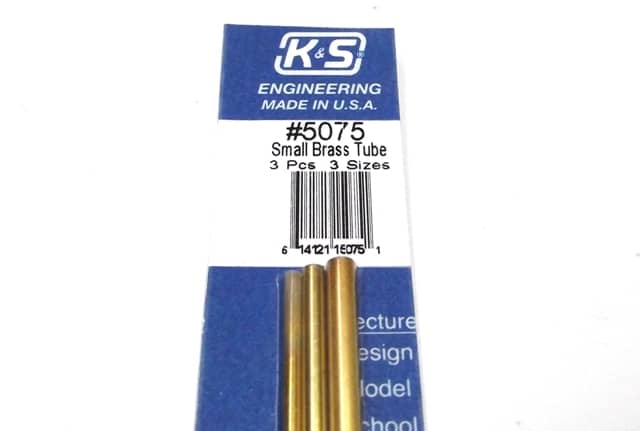 K&S METAL #5075 BRASS TUBE 3/32+1:8+5/32 12'