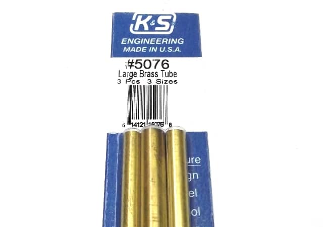 K&S METAL #5076 BRASS TUBE 3/16+7/32+1:4 12'