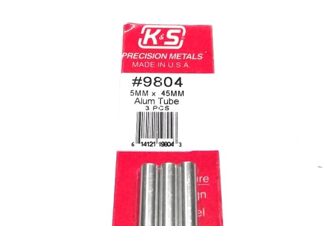 K&S METAL #9804 ALUMINIUM ROUND TUBE 5X300MM 3PCS
