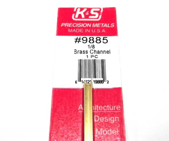 K&S METAL #9885 BRASS CHANNEL 1:8X300MM 1PCS