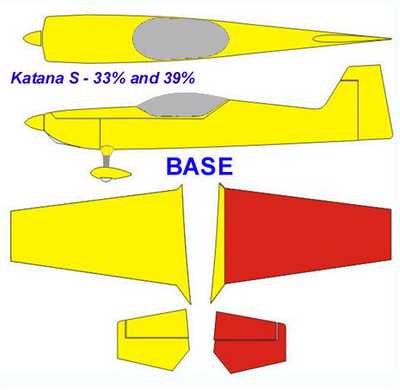KRILL AIRCRAFT AUSTRALIA -  KATANA S 39% 117.7' BASE YELLOW/RED