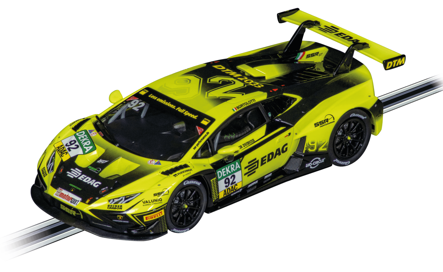 CARRERA - EVOLUTION 1:32 - LAMBORGHINI HURACAN GT3 EVO2 SSR PERFORMANCE M.BORTOLOTTI NO.92 DTM 2023 - SLOT CAR ALSO SUITS SCALEXTRIC