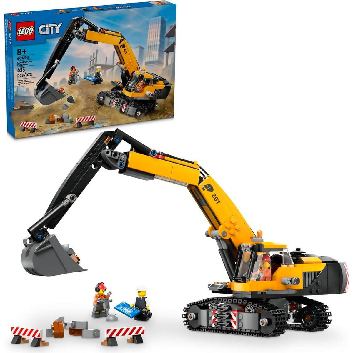 LEGO® 60420 Yellow Construction Excavator - City