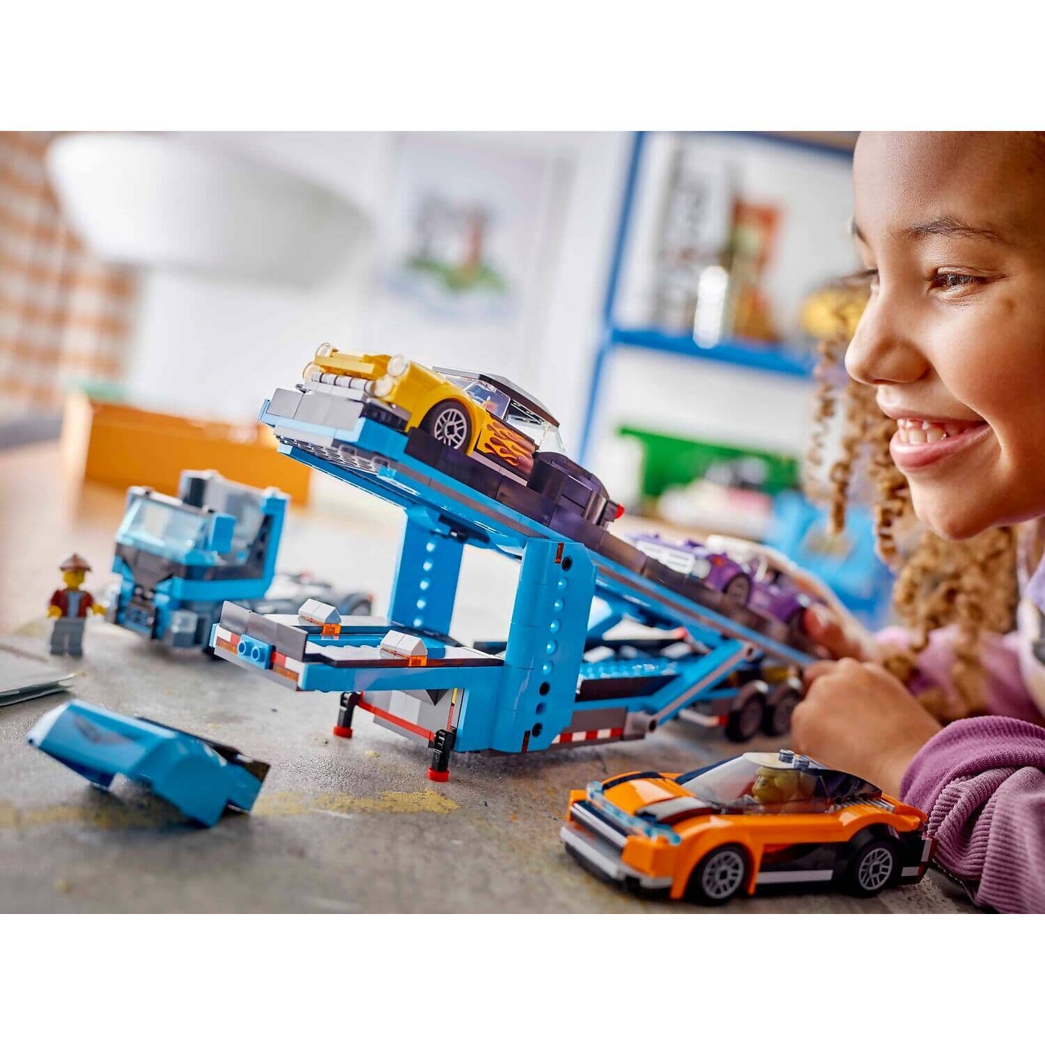 LEGO® 60408 Car Transporter Truck with Sports Cars - City