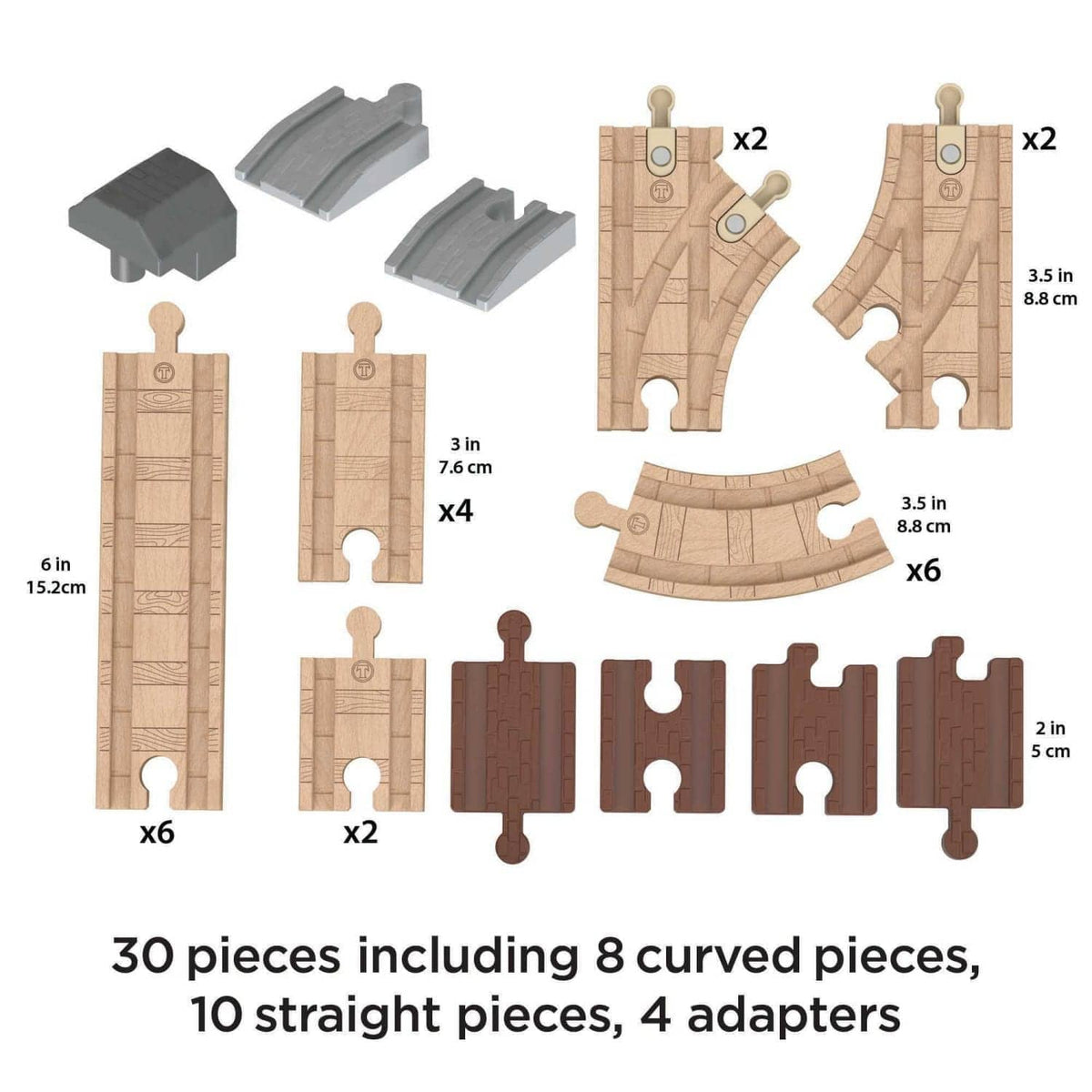 Thomas & Friends - Wooden Railway Expansion Clackety Track Pack Train Track Pack
