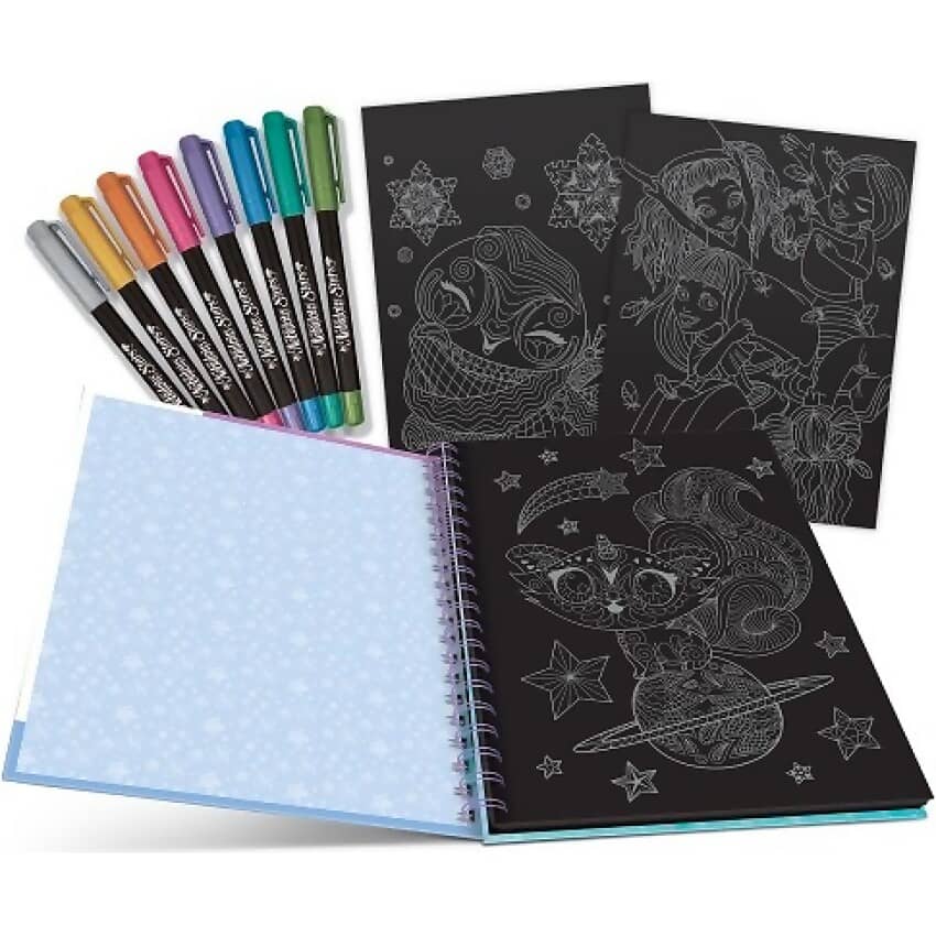 Nebulous Stars - Black Pages Coloring Book - Isadora (metallic Pens)