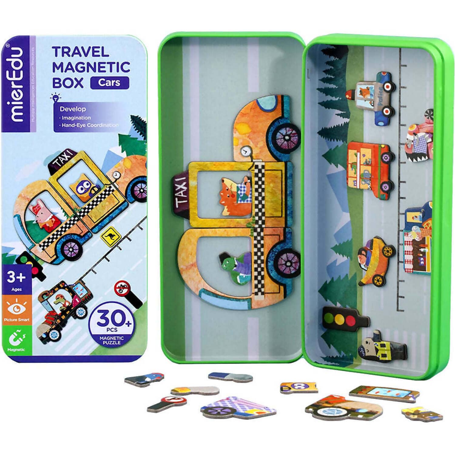 mierEdu - Travel Magnetic Puzzle Box Cars