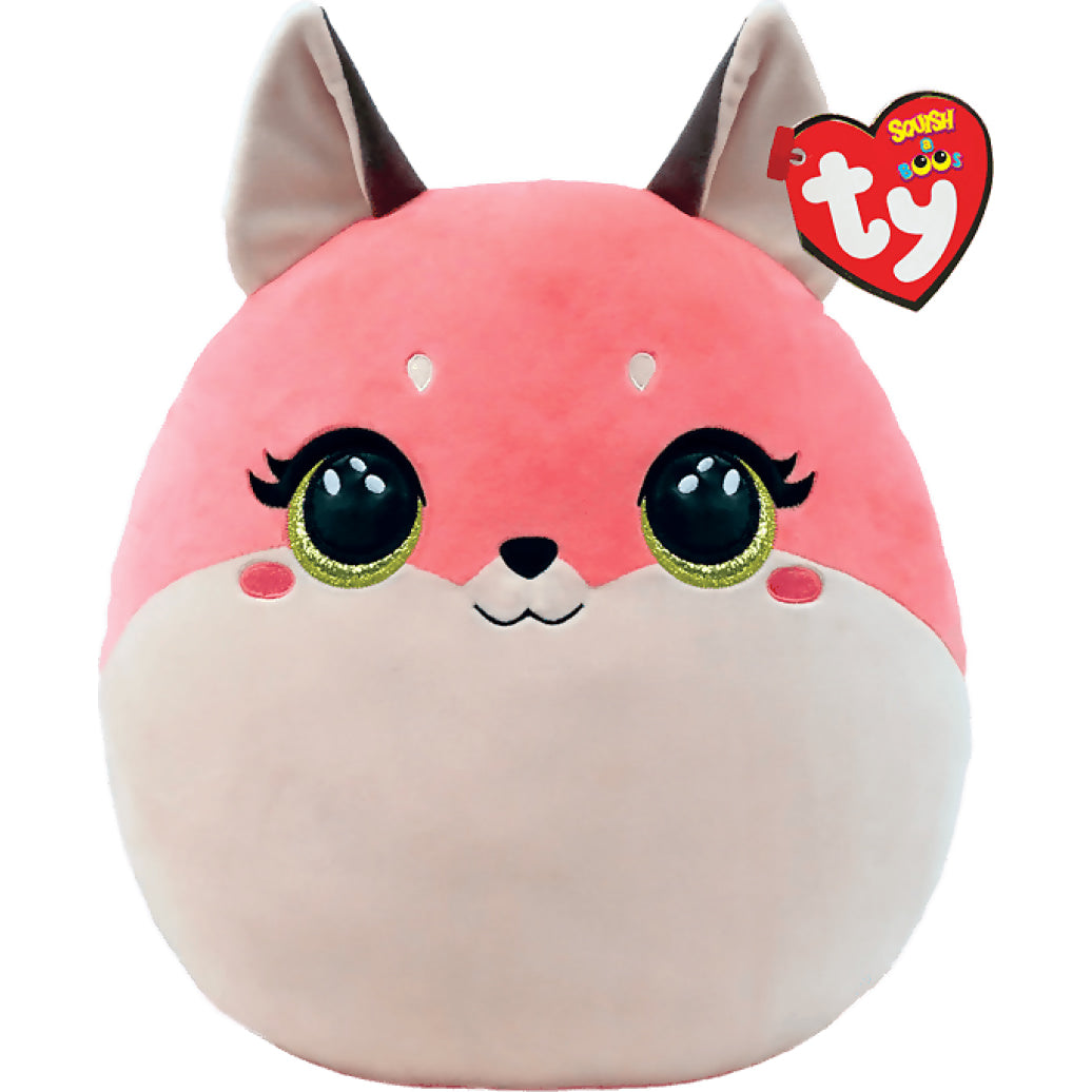 Ty - Squish-a-boos - Roxie The Pink Fox Large 36cm - Squishy Beanies