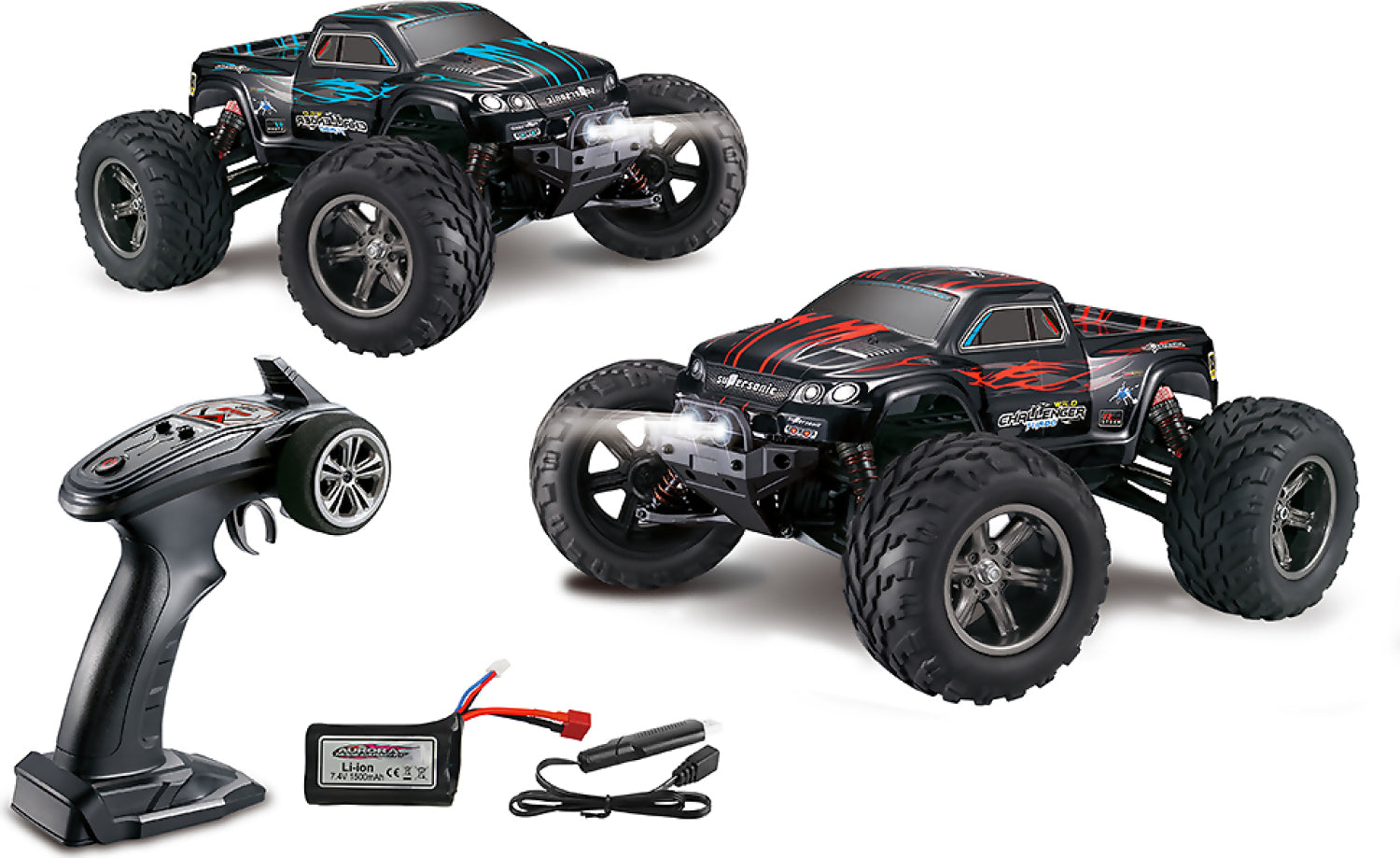 TORNADO RC 1:12 RADIO CONTROL MONSTER TRUCK RTR V2 RED