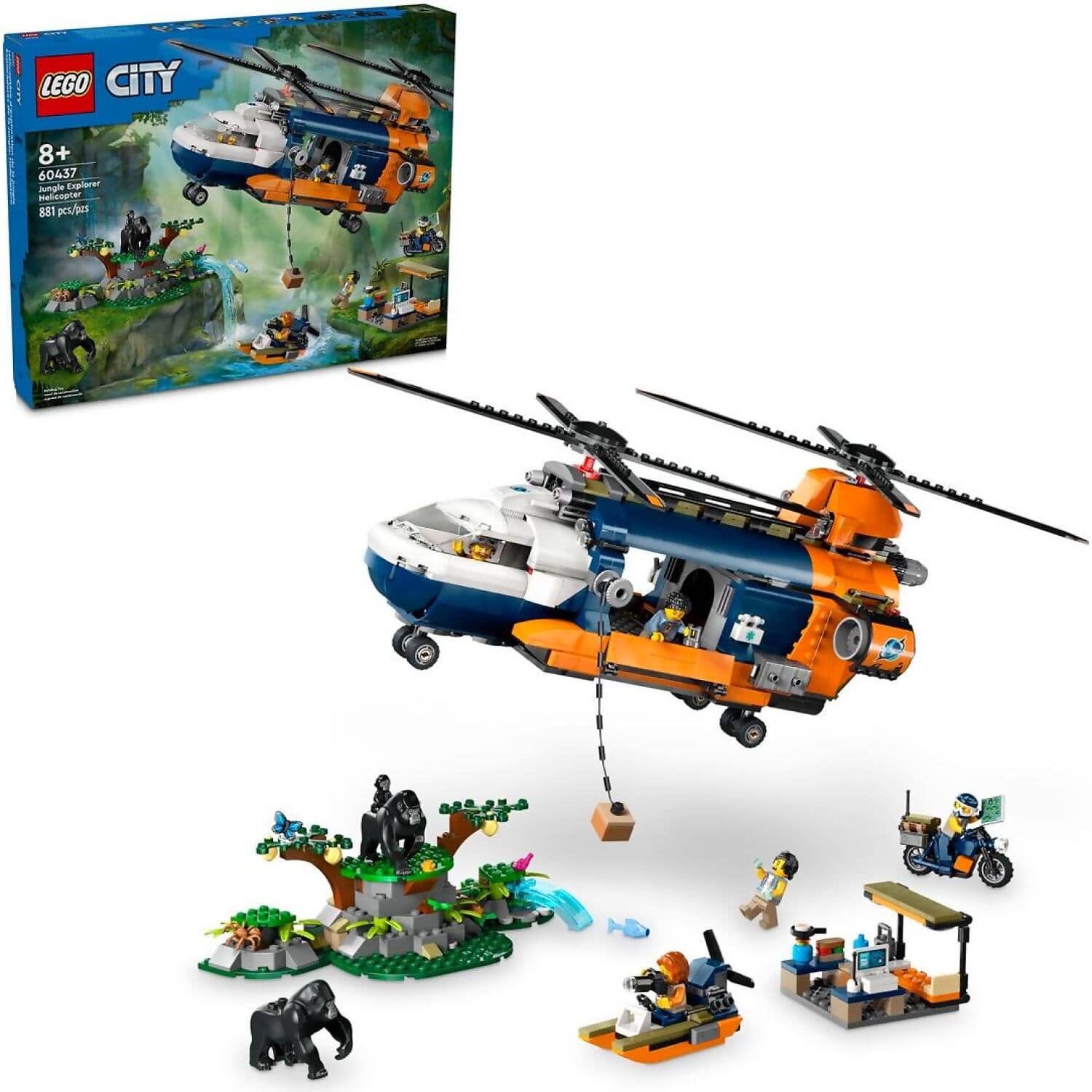 LEGO® 60437 Jungle Explorer Helicopter at Base Camp - City