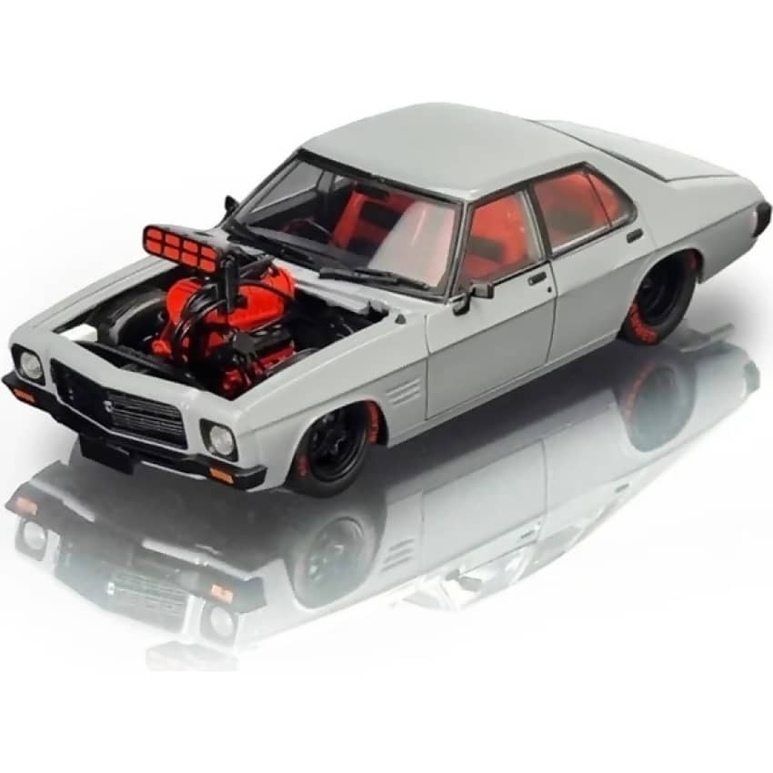 DDA COLLECTIBLES - 1:24 SCALE - HQ HOLDEN MONARO GREY BLOWN CUSTOM - DIECAST MODEL