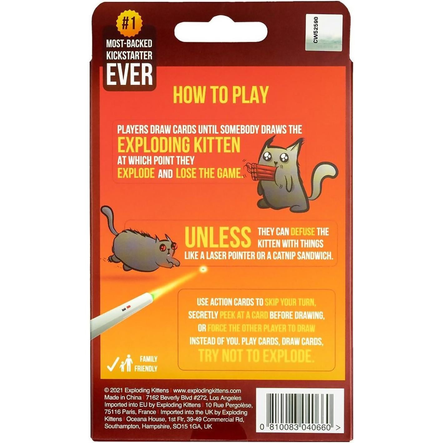 Exploding Kittens - 2 Player Edition Card Game