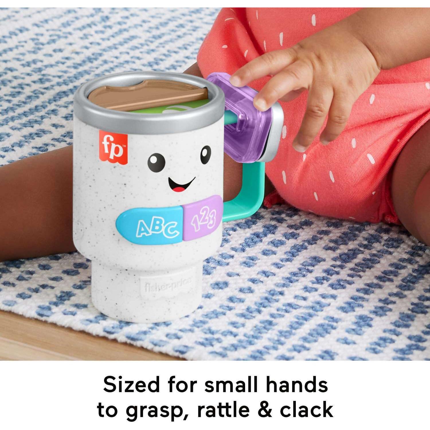 Fisher-Price - Laugh & Learn Wake Up & Learn Coffee Mug Baby & Toddler Toy With Music & Lights - Mattel