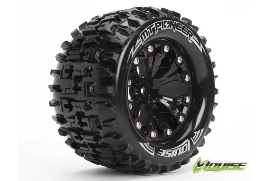 LOUISE MT-PIONEER 2.8'' TYRE ON BLACK RIM GLUED 2PCE