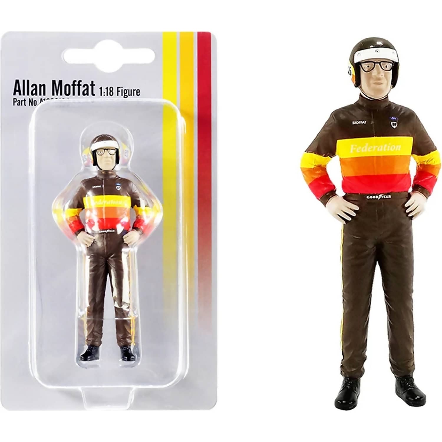 DDA COLLECTIBLES - 1:18 SCALE - ALLAN MOFFAT FEDERATION FIGURE - DIECAST MODEL ACCESSORY