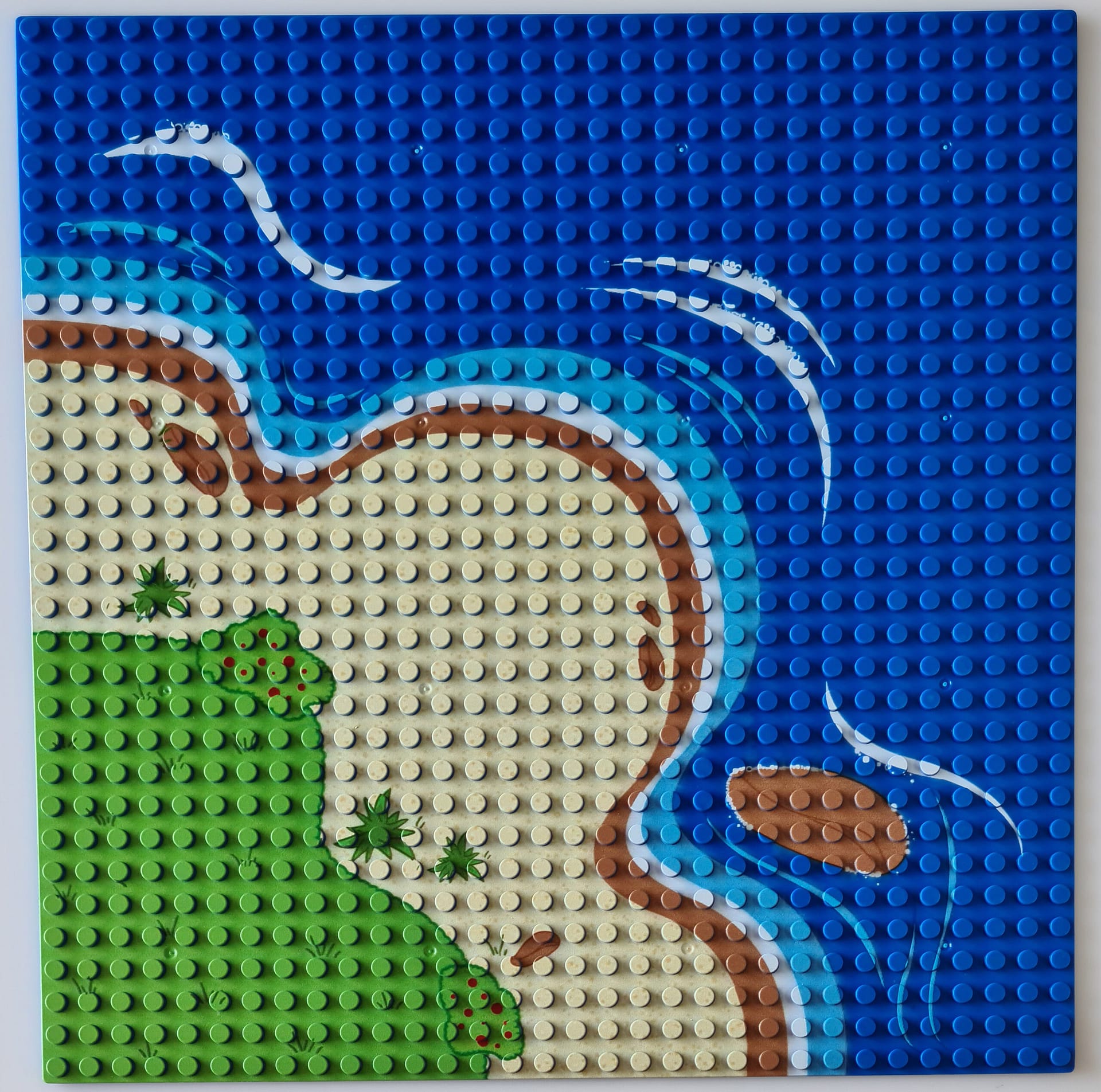 BASEPLATE 32x32 Studs Tropical Island Corner Generic Brand