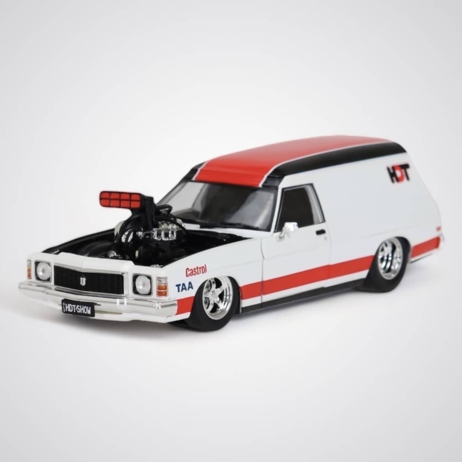 DDA COLLECTIBLES - 1:24 SCALE - HOLDEN HJ HDT CUSTOM DRAG RACING PANEL VAN - DIECAST MODEL