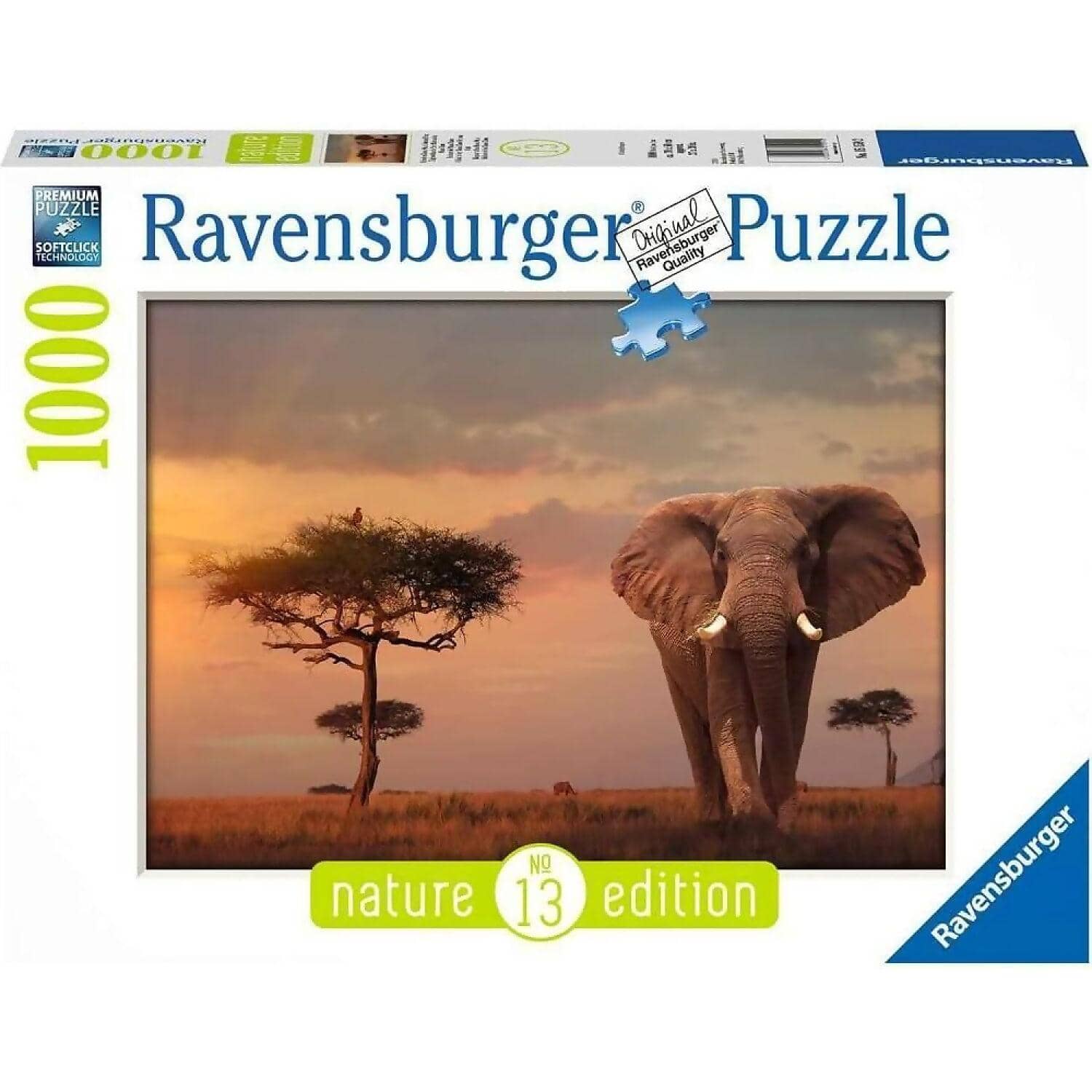 Ravensburger - Elephant Of The Massai Mara Jigsaw Puzzle 1000 Pieces