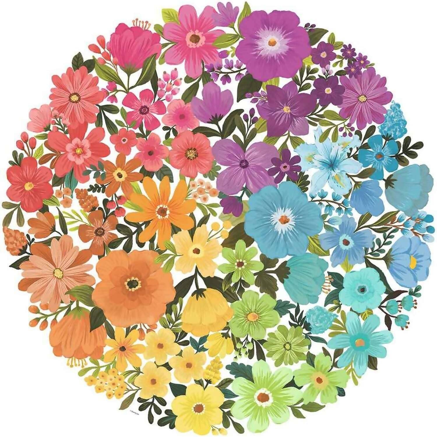 Ravensburger - Circle Of Colors Flowers Jigsaw Puzzle 500 Pieces