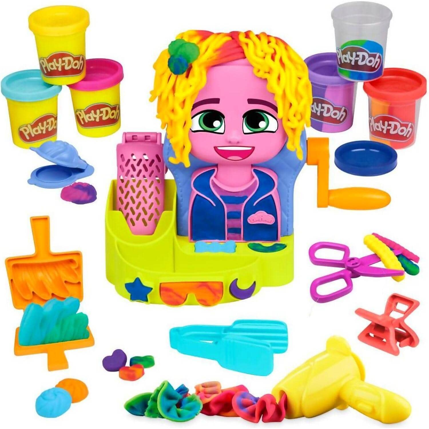 Play-Doh - Hair Stylin Salon Playset Pretend Play Toy Set For Kids Ages 3+