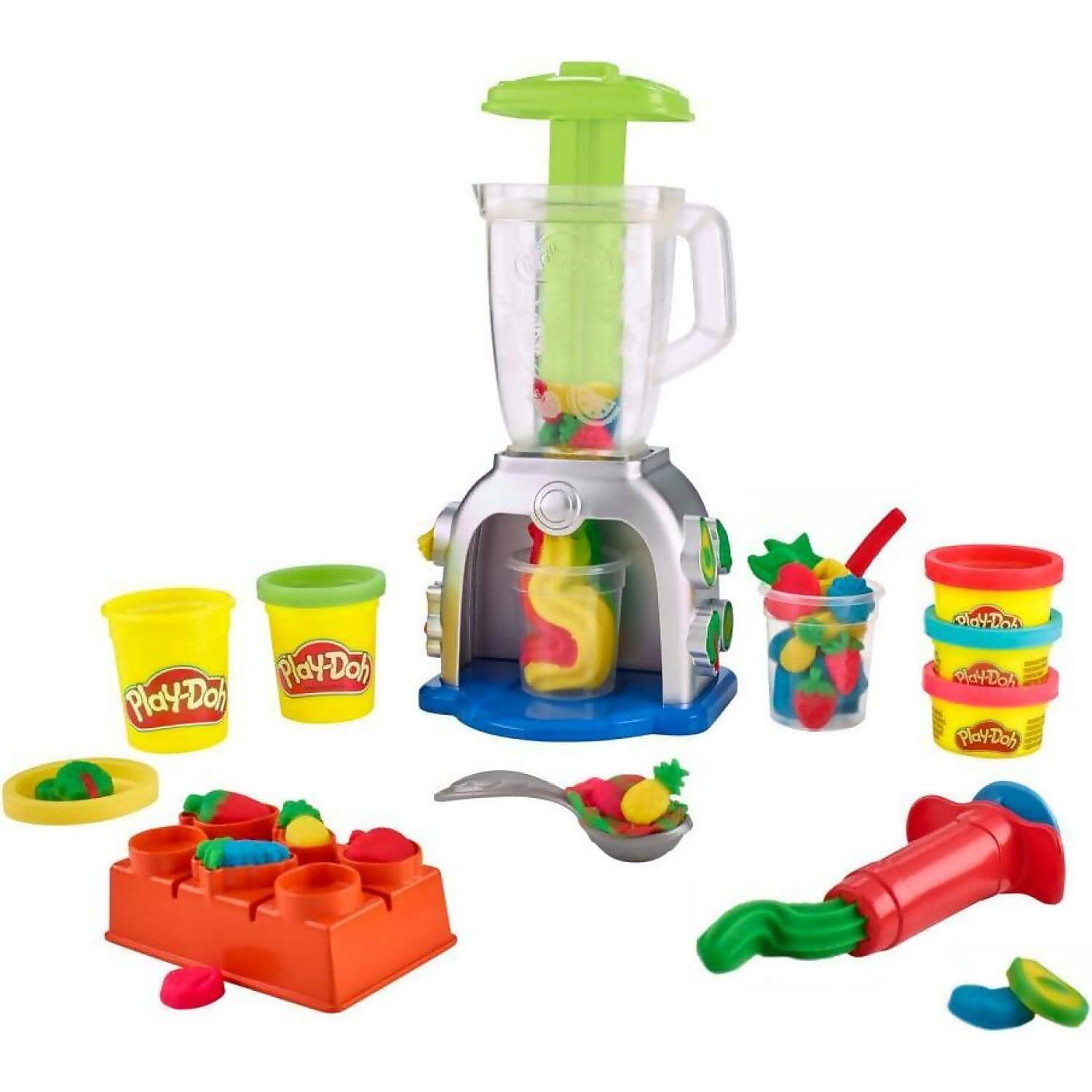 Play-Doh - Swirlin Smoothies Toy Blender Playset Play Kitchen Toys For Kids Age 3+ - Hasbro